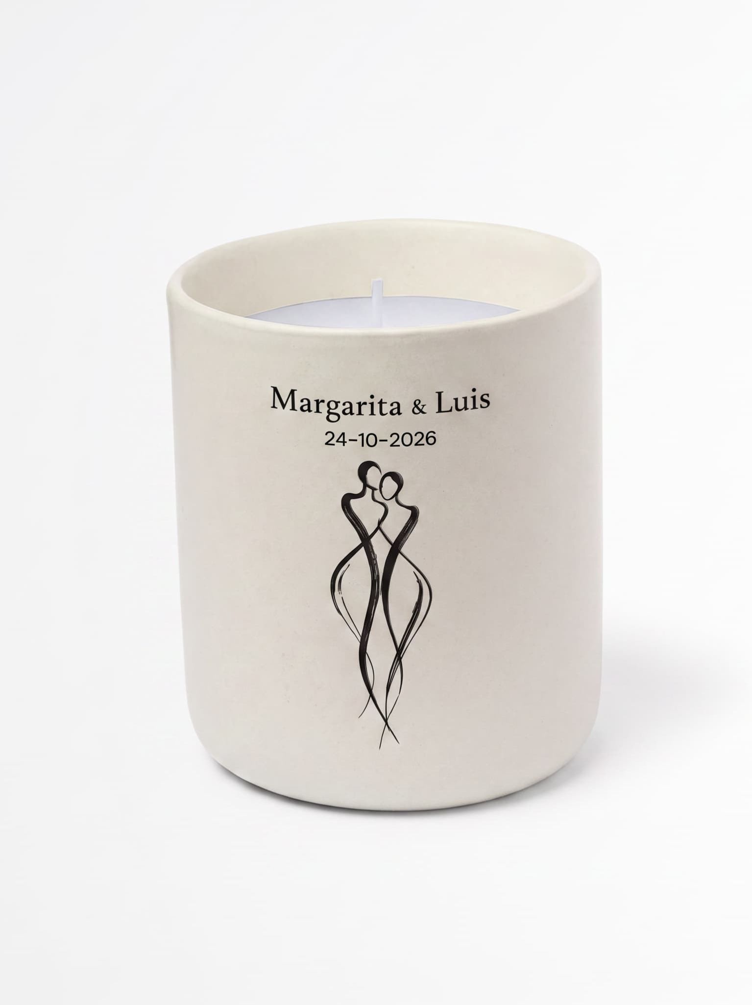Vela personalizada boda pareja enlazada