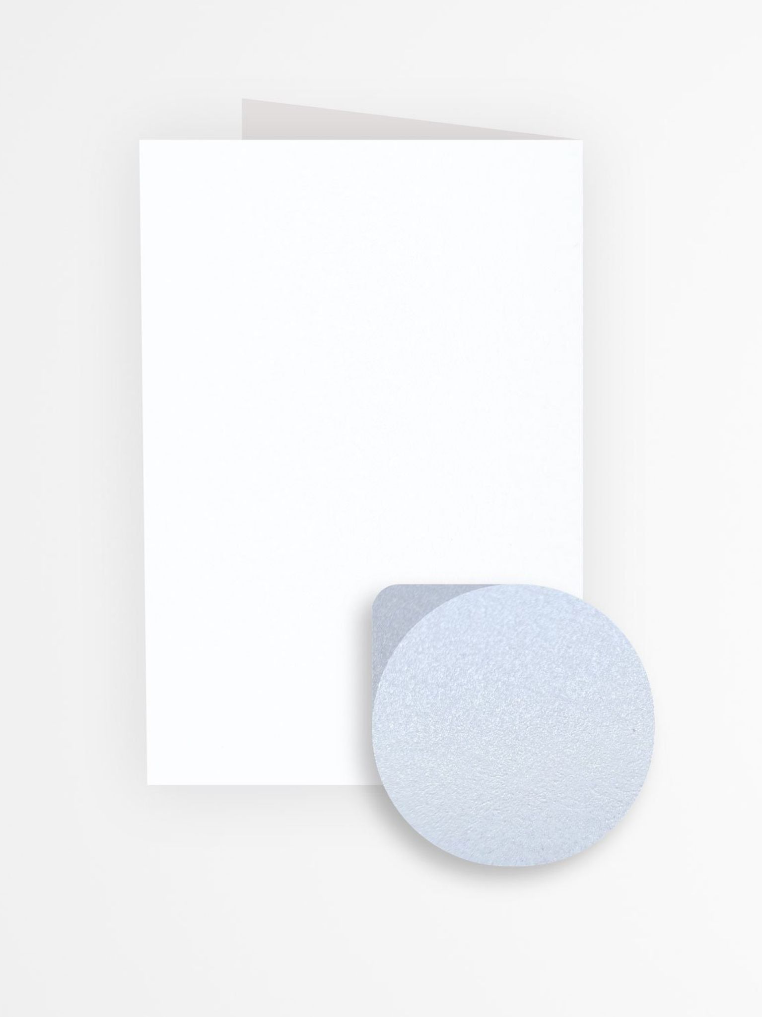 Contraportada de tarjeta de personalizada de color blanco