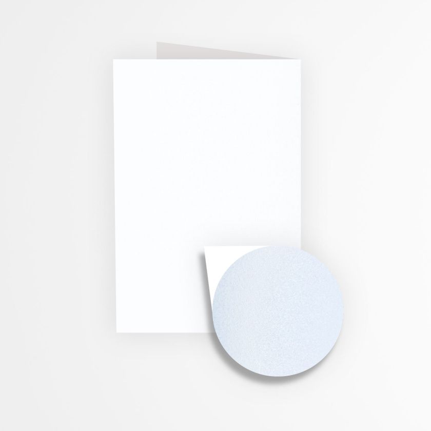 Contraportada de tarjeta de personalizada de color blanco