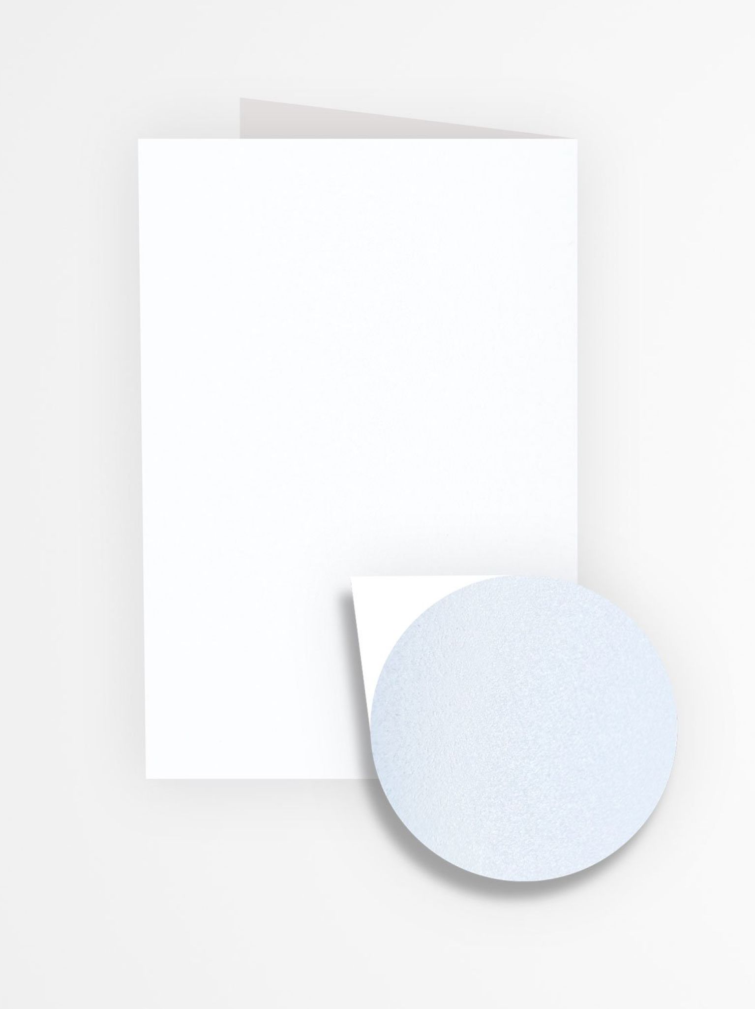 Contraportada de tarjeta de personalizada de color blanco